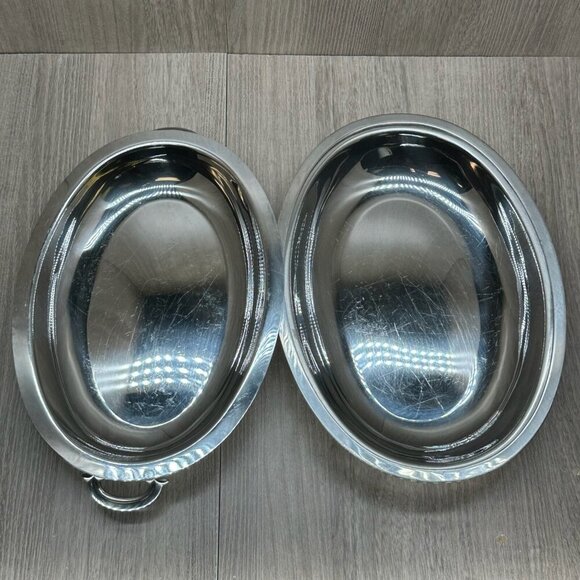 Vintage Stainless Steel 18/8 Covered Vegetable Serving Dish - Picture 3 of 15